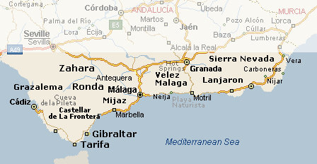 South Spain Map